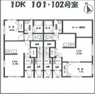 アーバンメゾン三橋【1階】の間取り
