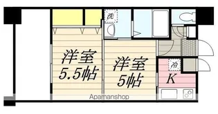 エンクレスト中呉服【11階】の間取り
