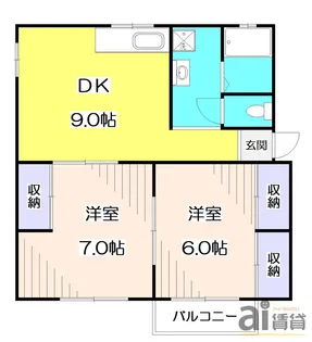 シティハイムケントハウス【1階】の間取り