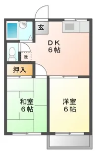 Queen A【2階】の間取り