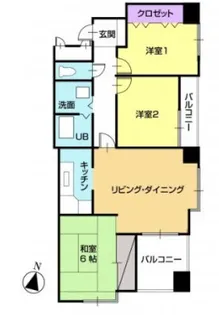 シティウエストコート【4階】の間取り