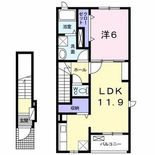 リバーサイド稲熊【2階】の間取り