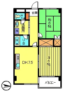 クレセントハイツ【7階】の間取り