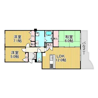 KDXレジデンス夙川ヒルズ5番館【4階】の間取り