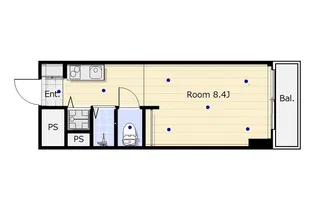 中崎町ハイツ【7階】の間取り