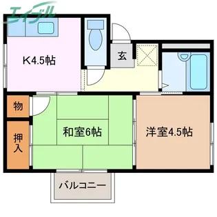 プレジール堀木【2階】の間取り