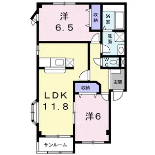 レヴリー【3階】の間取り