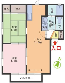 アイリス A棟【1階】の間取り