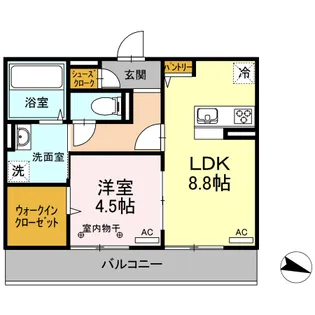 フリージア B棟【2階】の間取り