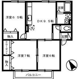サンライトハウス A棟【2階】の間取り