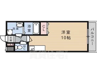 ベルファ古曽部【3階】の間取り