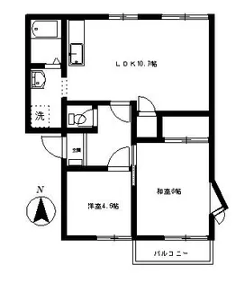 グリーンパレスC【1階】の間取り