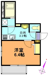 メゾンクレール船越【1階】の間取り