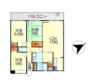 バルミー呉五番町【12階】の間取り