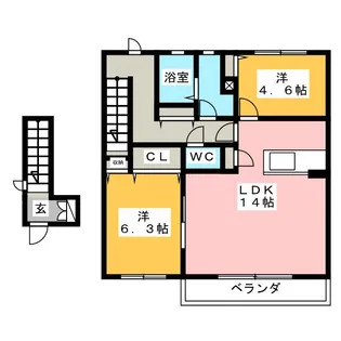 フローラなでしこ A【2階】の間取り