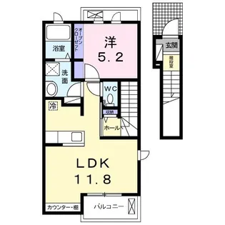 ディア・コートI【2階】の間取り