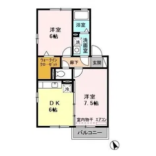 オーベンロープA【2階】の間取り