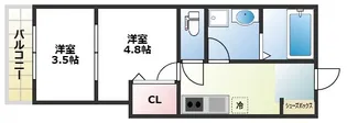 Gradito神崎川【1階】の間取り