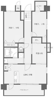 ロイヤルマンション栄新町【9階】の間取り