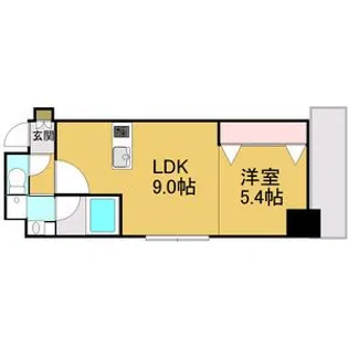 RAFFLE CHIHAYA【4階】の間取り