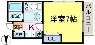 近岡コーポII【1階】の間取り