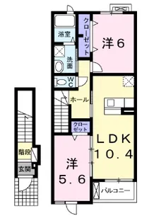 愛知県名古屋市緑区徳重3【アパート】の間取り