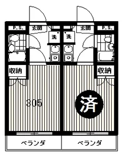 プライム三峰【3階】の間取り