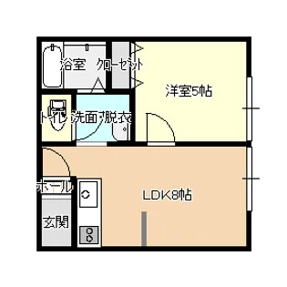 大町フラット【2階】の間取り