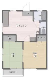 国分寺西ハイツ【2階】の間取り