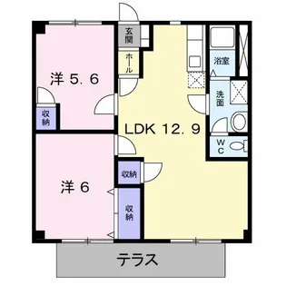 福岡県北九州市門司区大字田野浦【アパート】の間取り