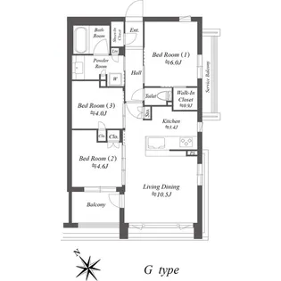 ザ・ケンジントン・レジデンス上池台【2階】の間取り