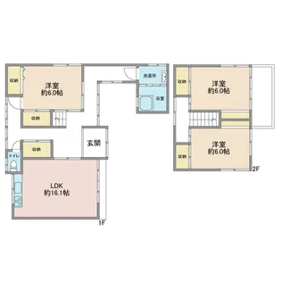 大分県別府市光町【一戸建】の間取り
