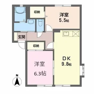 サンガーデン A【1階】の間取り