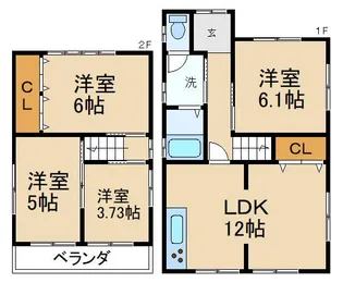 大阪府枚方市長尾元町7【一戸建】の間取り