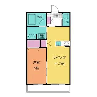 1LDKの間取り画像