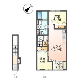 ラヴィグレイス【2階】の間取り