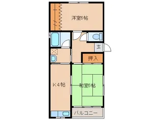 コーポサンセット77【2階】の間取り