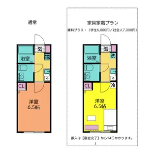 1Kの間取り画像