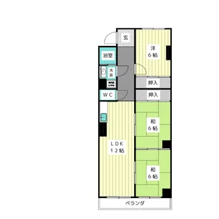 サンローヤル名東【7階】の間取り