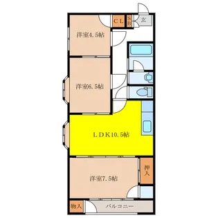 コーポドリームII【2階】の間取り