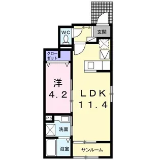 アルドーレ B【1階】の間取り