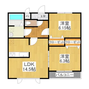 クラウドヒルズ【1階】の間取り
