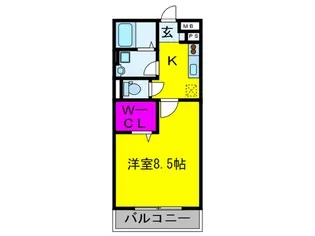 WISTERIA PLACE【3階】の間取り