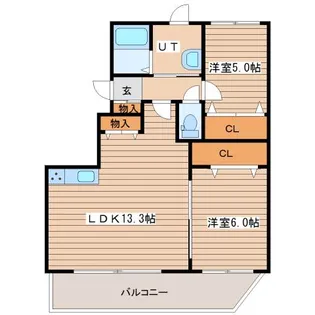 エルミタージュ琴似【3階】の間取り