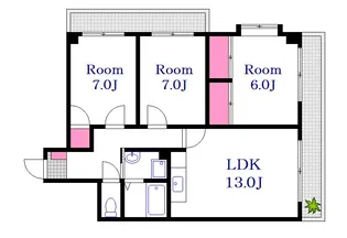 広島県広島市中区西川口町【マンション】の間取り