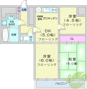 ボヌール1【4階】の間取り