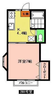 フロンテア・フジ【2階】の間取り