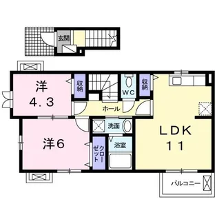 カルムK【2階】の間取り