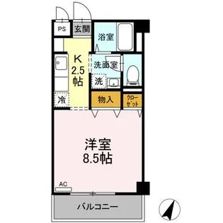 シュクレ大船【1階】の間取り