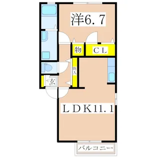 ディアスS【2階】の間取り